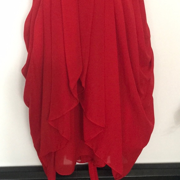 For Your Special Day Red Sleeveless tie back Dress - Picture 3 of 5